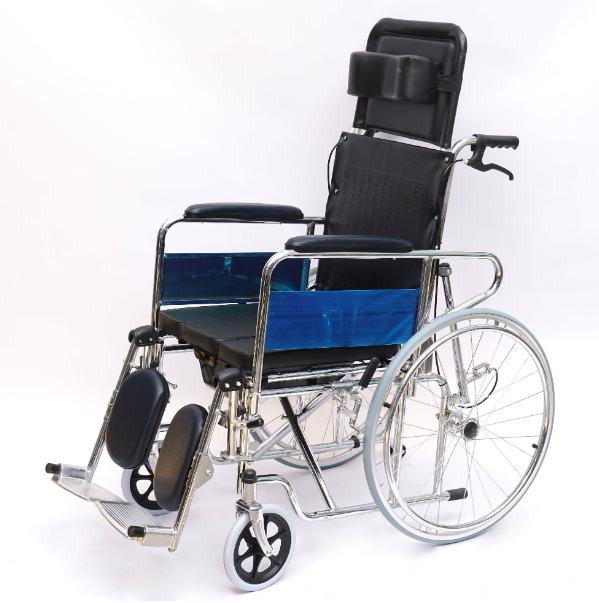 CLOOK8770 Reclining Commode Wheelchair